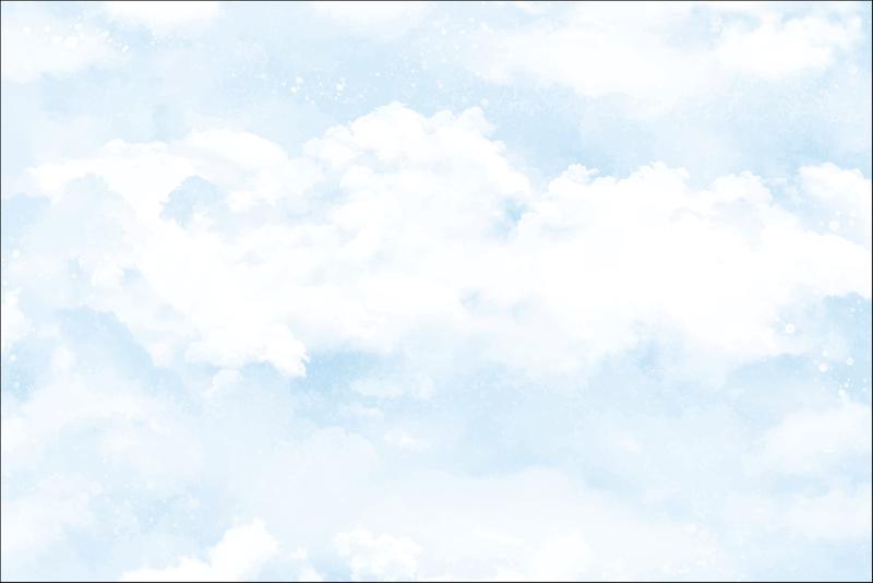 Imagem de Tapete Nuvens Céu Azul Aquarela Background