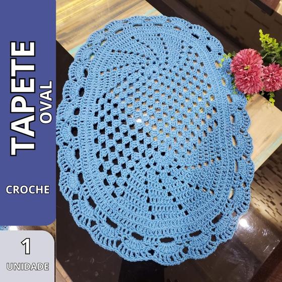 Tapete Oval Croche quarto cozinha tapetinho de porta Menor preço em Tapete Oval Croche quarto cozinha tapetinho de porta