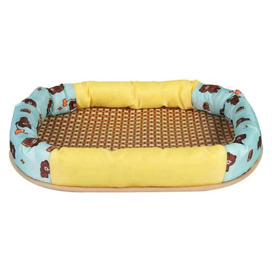 Imagem de Tapete Oval Gelada Multicolor Estampada  Cães E Gatos P