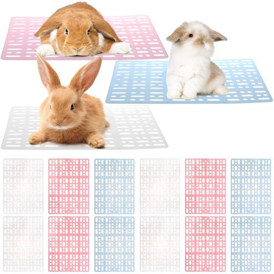 Imagem de Tapete para Gaiola de Coelho Lyellfe - 12 Cores Variadas - Plástico Durável