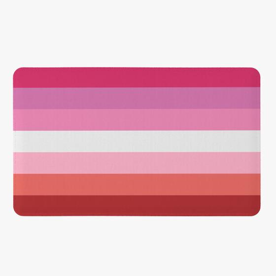 Imagem de Tapete Para Quarto Estampado Bandeiras LGBT Orgulho Gay 60cm x 40cm - Base Antiderrapante