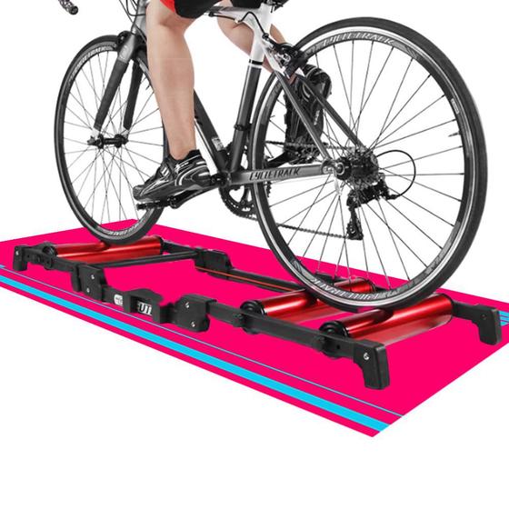 Imagem de TAPETE PARA ROLO DE TREINO DE BIKE YOGA PILATES ROSA 66X185cm CASA DONA