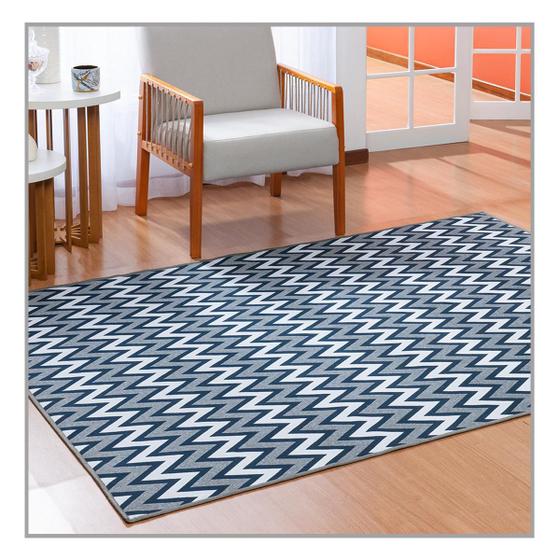 Imagem de Tapete Para Sala 100x150 Cm Antiderrapante Pratik Tecido