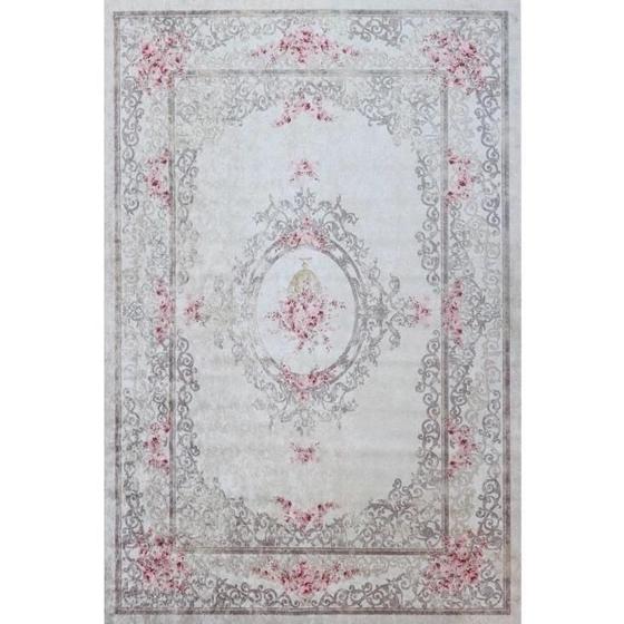 Imagem de Tapete para Sala Aubusson Floral 200X250 Cm Bege tipo Persa