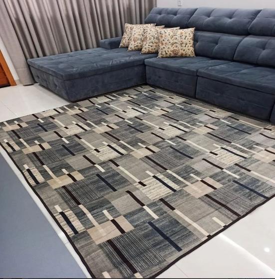 Tapete para sala aveludado 2,00 x 2,40 m flannel grande geométrico extra macio é boa?