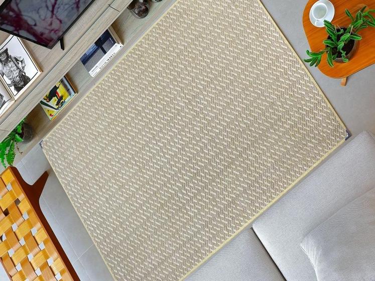 Imagem de Tapete Para Sala Sisal Quarto Pequeno 1,00x1,50 Bege Lancer