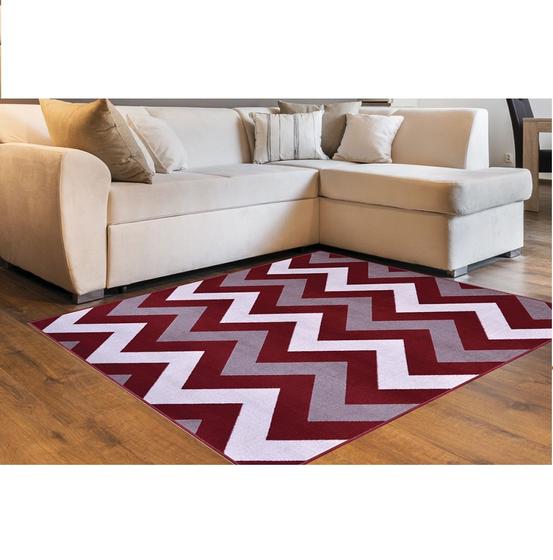 Imagem de Tapete Para Sala Zig zag 1,50x2,00  Vermelho J Serrano