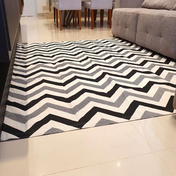 Imagem de Tapete Para Sala Zig Zag 2,00x1,50 Com Antiderrapante
