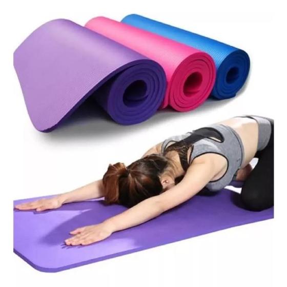 Imagem de Tapete para yoga mat colchonete esteira pilates ginastica fitness antideslizante exercicios fisicos