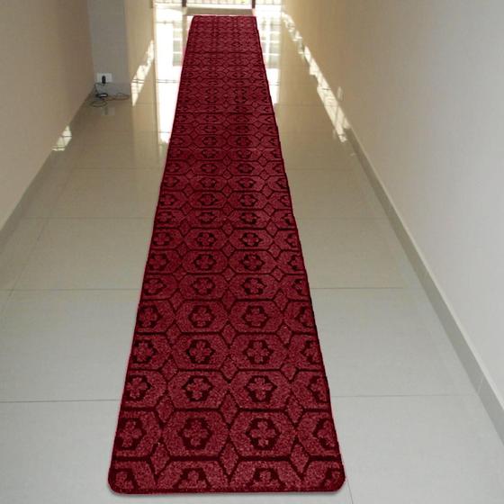Imagem de Tapete Passadeira Em Carpete 0,50 X 4,00 Corredor Gigante Vermelho Cód. 1170 - De Coração Shop