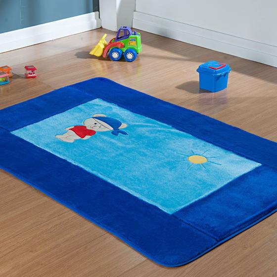 Tapete Passadeira Pelúcia Infantil Pirata Premium Antiderrapante - Azul Menor preço em Tapete Passadeira Pelúcia Infantil Pirata Premium Antiderrapante - Azul