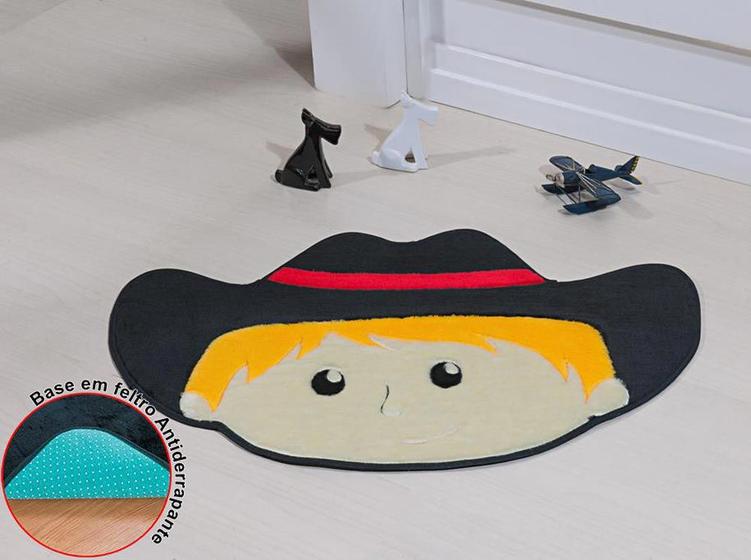 Tapete Pelucia Cowboy Preto Antiderrapante Quarto Infantil Menino Fofo Macio Menor preço em Tapete Pelucia Cowboy Preto Antiderrapante Quarto Infantil Menino Fofo Macio