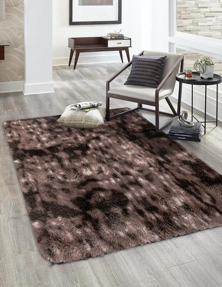 Imagem de Tapete Peludo Felpudo 2,00x1,50 Sala e Quarto Antiderrapante Várias Cores