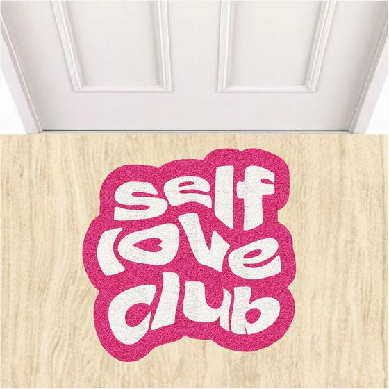 Imagem de Tapete Personalizado Self Love Club No Formato 60X60 cm Pink