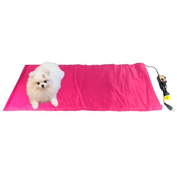 Imagem de Tapete Pet Térmico Elétrico 100x45cm Almofada Cama Quente Cães Gatos EASY Rosa - StyllusTerm