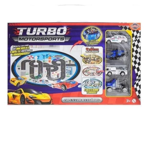 Imagem de Tapete Pista Com Acessórios Turbo Motorsports Sortido - Toy