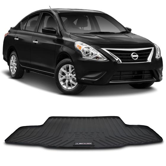 Imagem de Tapete Porta Malas Bandeja Nissan Versa 2016 a 2020 Preto em PVC Impermeável 1 Peça Shutt