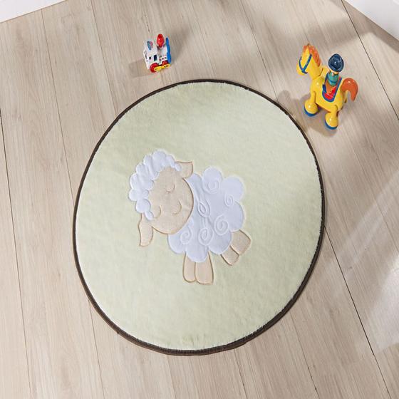 Imagem de Tapete Premium Baby Ovelhinha 78cm x 68cm Castor Guga Tapetes