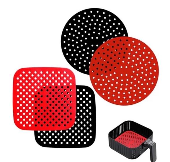 Imagem de Tapete Protetor Silicone Air Fryer Fritadeira Elétrica C/ Nf