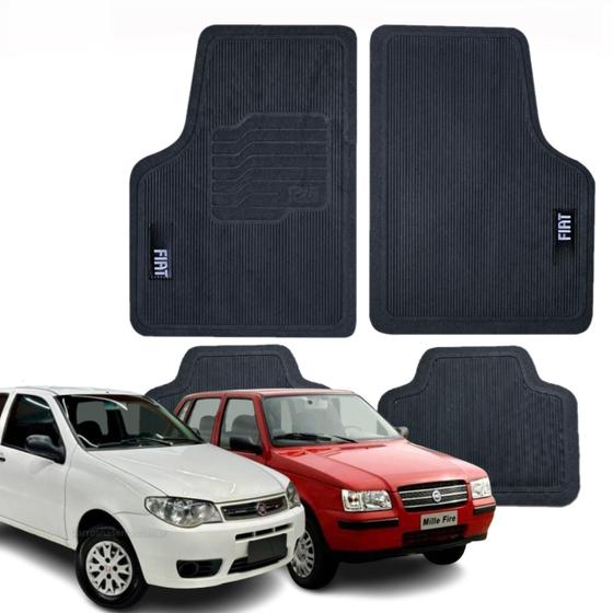 Imagem de Tapete PVC Antiderrapante 4 Peças Bordado Doblô Elba Prêmio Ducato Tempra Panorama PickUp Cronos