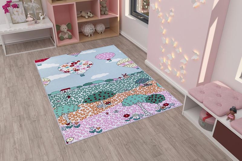 Imagem de Tapete Quarto Infantil 1,00x1,40 Antiderrapante Várias Cores