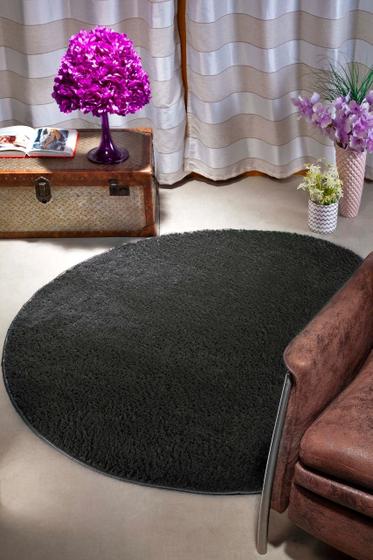 Imagem de Tapete redondo 2x2 100% antiderrapante não risca o piso pelo super macio varias cores sala quarto-minerio-oasis