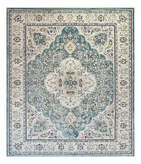 Imagem de Tapete Sala 200X240Cm Classico Oriental Tabriz ul Turquesa