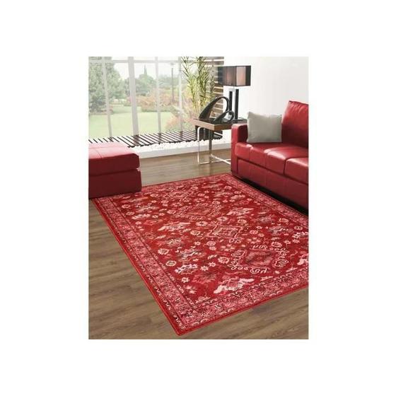 Imagem de Tapete Sala Classico Oriental 200X300 Cm Tipo Belga Vermelho