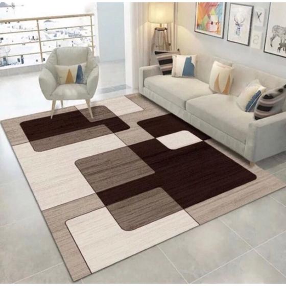 tapete sala  indiano aveludado geometrico 2x2,40 alto relevo antiderapante é boa?