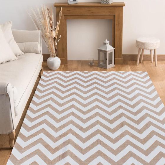 Imagem de Tapete Sala Quarto 2,00m X 3,00m Antiderrapante Chevron New