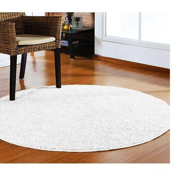 Imagem de Tapete Sala Redondo 1,00 m Classic Perola Creme