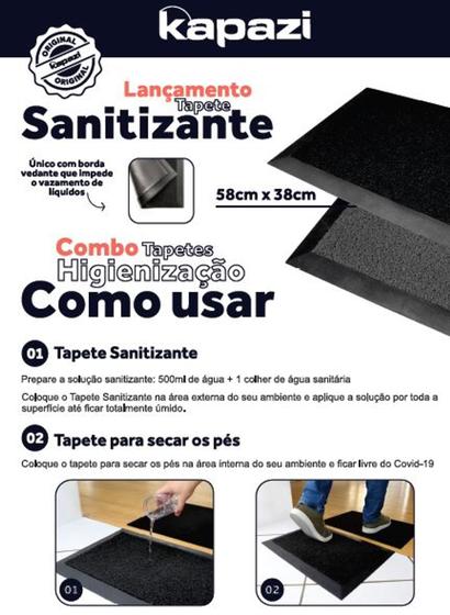 Imagem de Tapete Sanitizante - Kit tapete sanitizante  mais tapete secante modelo  Dry Feet