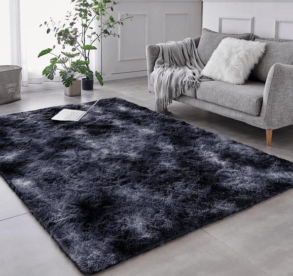 Tapete Saturs Shaggy Pelo Alto Mesclado Preto - 50 x 100 cm Tapete para Sala e Quarto é boa?