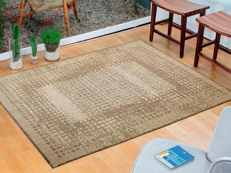 Imagem de Tapete sisal 2,00 x 2,50 sala quarto escritório antiderrapante sem pelo moderno pousada lancer