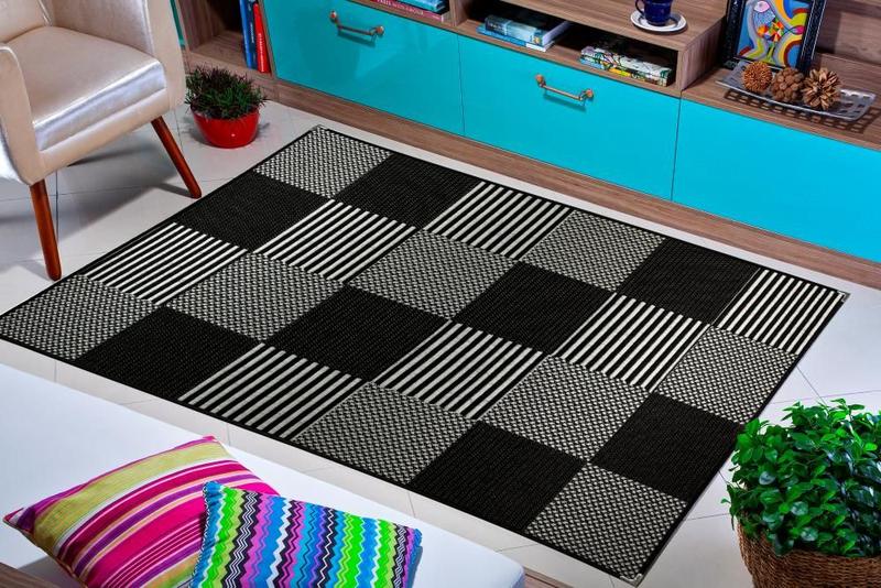 Imagem de Tapete sisal 2,00 x 3,00 sala quarto escritório antiderrapante sem pelo moderno pousada lancer