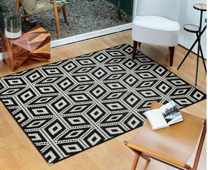 Imagem de Tapete Sisal Sala 1,50 X 2,00 Antiderrapante Preto S-491 - Lancer