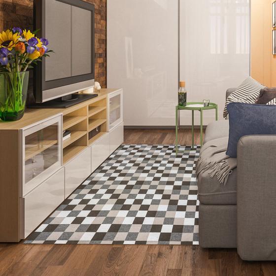Imagem de Tapete Tecido Jacquard com Látex 1,35 m x 2,50 m - Pixel Caramelo