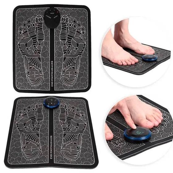 Imagem de Tapete terapia relaxante muscular massageador elétrico para os pés
