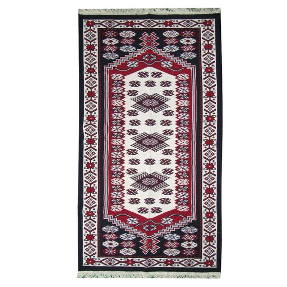Imagem de Tapete Turco Kilim Dupla Face - 80x150cm - Tapetes de Alta Qualidade para uma Decoração Exclusiva - Sofisticado de Estilo Clássico!