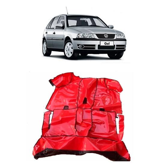 Imagem de Tapete verniz vw gol g2/g3/g4 4 portas vermelho inteiro