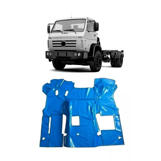 Imagem de Tapete Vw 15180 17210 18310 23210 23250 Titan Com Capo Azul