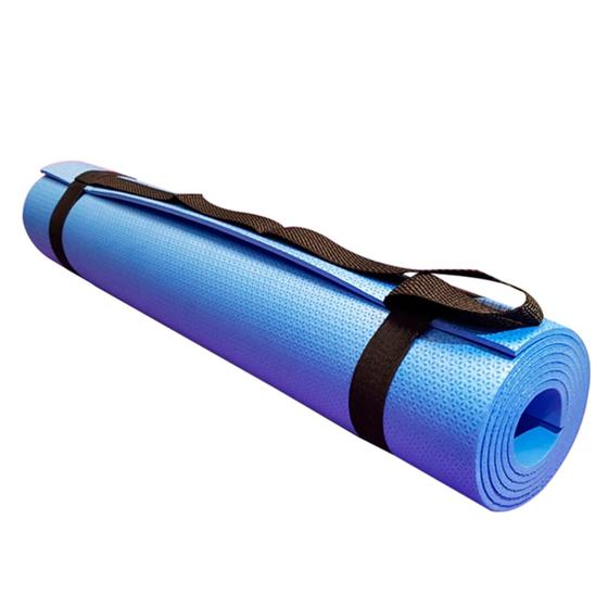 Imagem de Tapete Yoga Mat com Alça 170x60cm  Azul 5mm Evamax