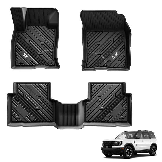 Imagem de Tapetes de Carro Ford Bronco Sport 2021-2024 - Conjunto Completo em TPE 3D