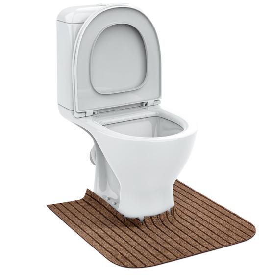 Tapetes de treinamento redondos Commode Potty para meninos, tapetes de treinamento para banheiro, tapetes sanitários para treinamento de penico, tapetes sanitários em forma de U, tapetes sanitários para banheiro, laváveis repetidamente à máquina (pacote com 4, marrons)