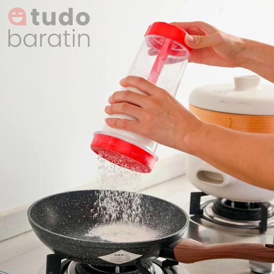 Imagem de Tapioqueira Polvilhador De Tapioca Crepioca Manual Peneira Armazena Comida fit Utensilio de Cozinha