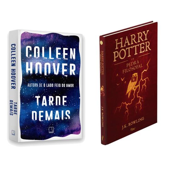 Imagem de Tarde demais - Colleen Hoover + Harry Potter e a Pedra Filosofal - J.K. Rowling