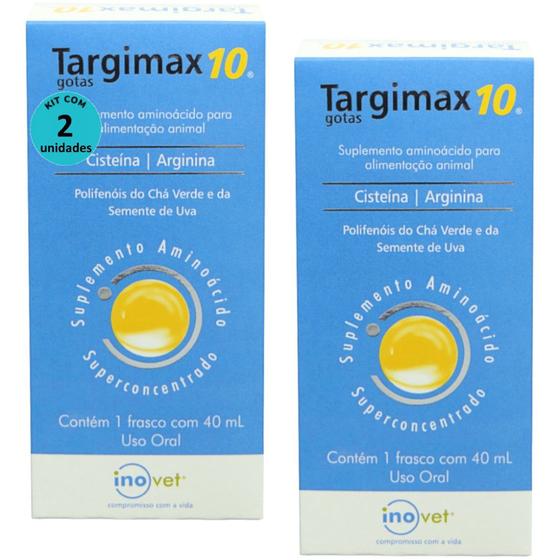 Imagem de Targimax 10 Suplemento Animal 40ml Kit Com 2