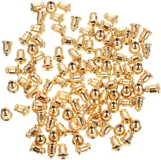 Imagem de Tarracha Brinco Fecho Bala Em Metal Dourado Com 300 Peças