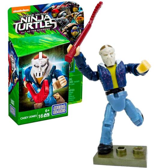 Imagem de Tartarugas Ninja Mini Boneco Casey Jones Mega Bloks - Mattel DPW12