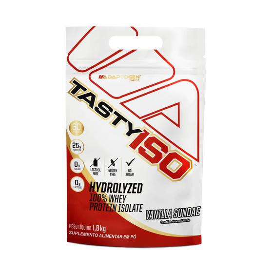Tasty Iso whey sem lactose 1,8Kg - Adaptogen Menor preço em Tasty Iso whey sem lactose 1,8Kg - Adaptogen